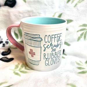 Coffee Scrubs and Rubber Gloves Nurses Mug